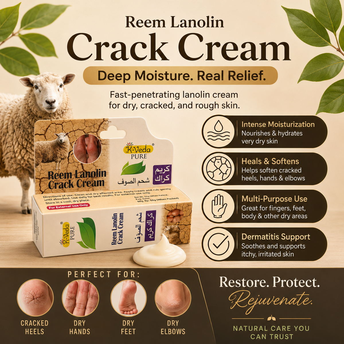 Reem Lanolin Cream Dry Skin