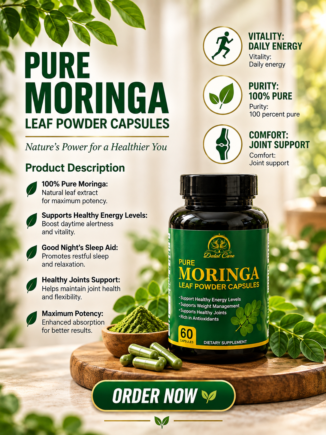 Moringa Powder Capsules