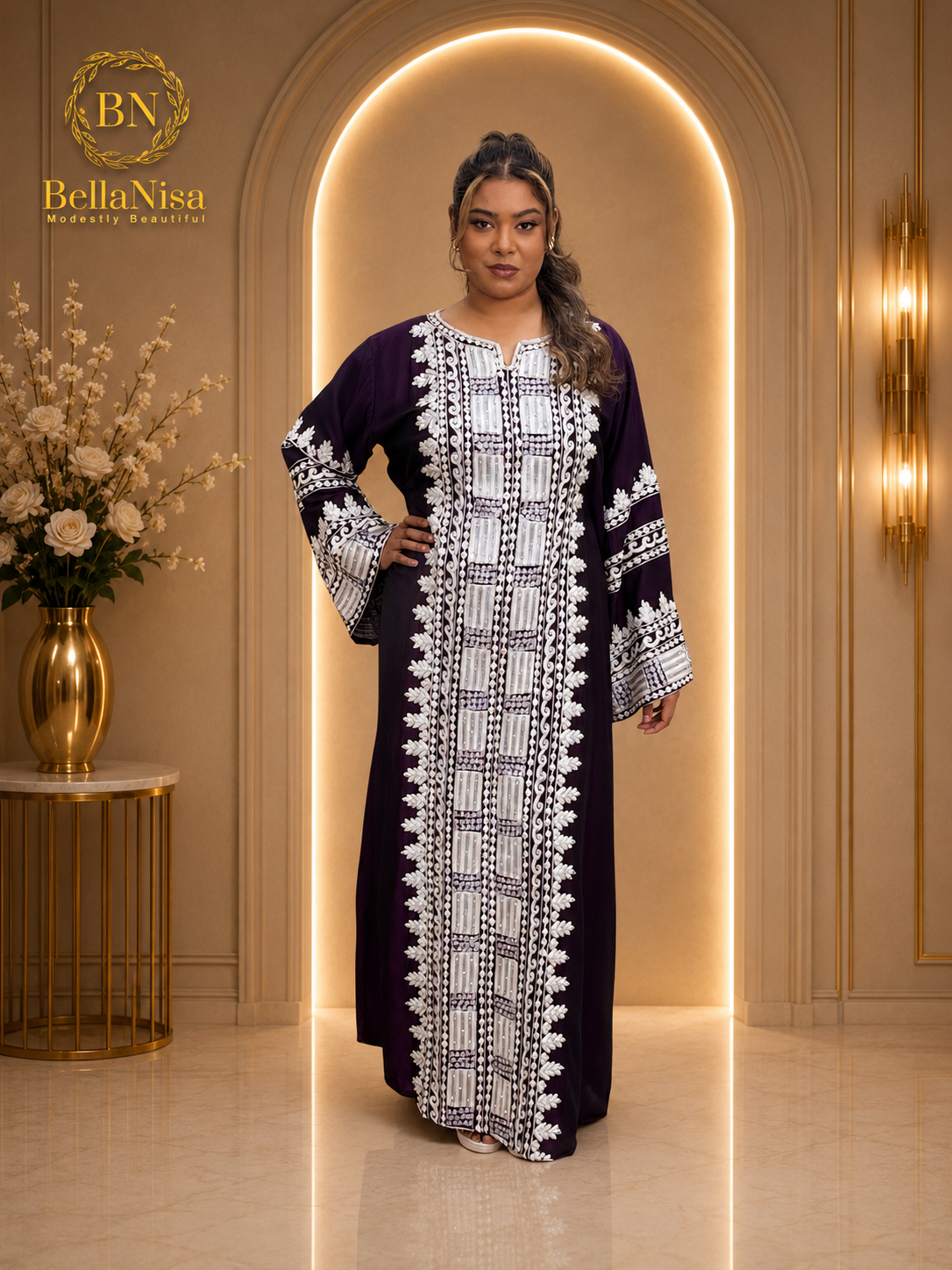Madan Kaftan Purple