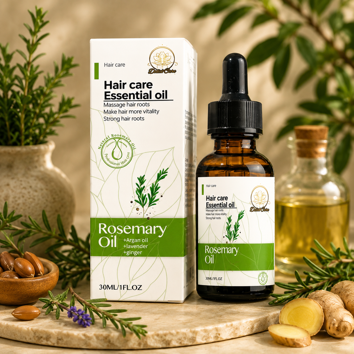 Rosemary, Argan, Ginger Hair Care Oil