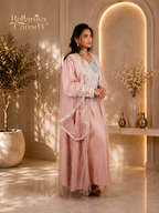 Bisht Cape Kaftan Peach