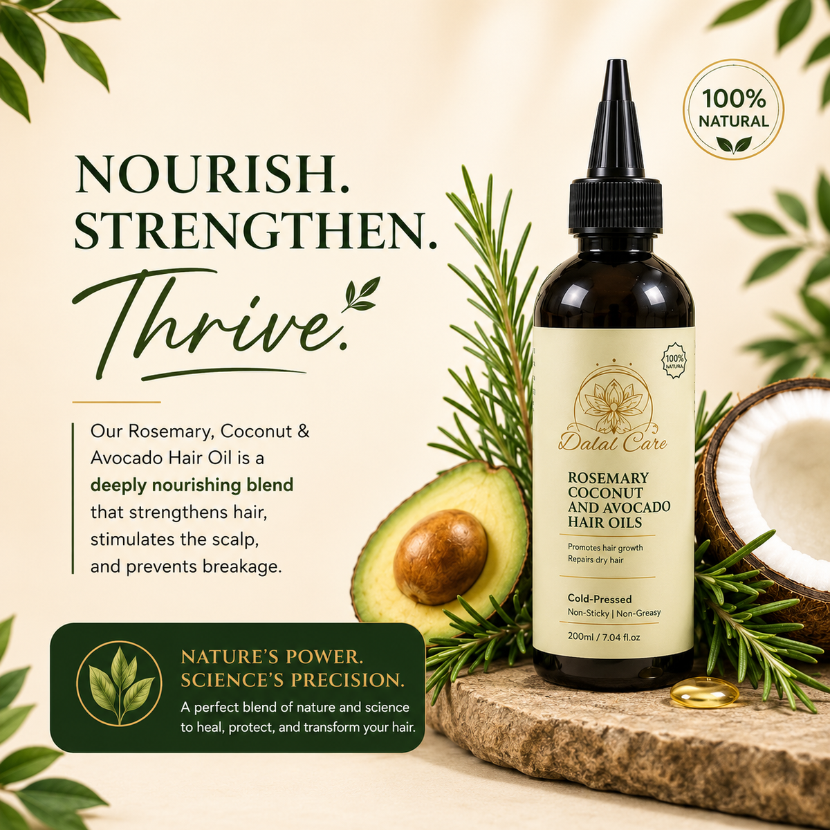 Rosemary Coconut Avocado Oil
