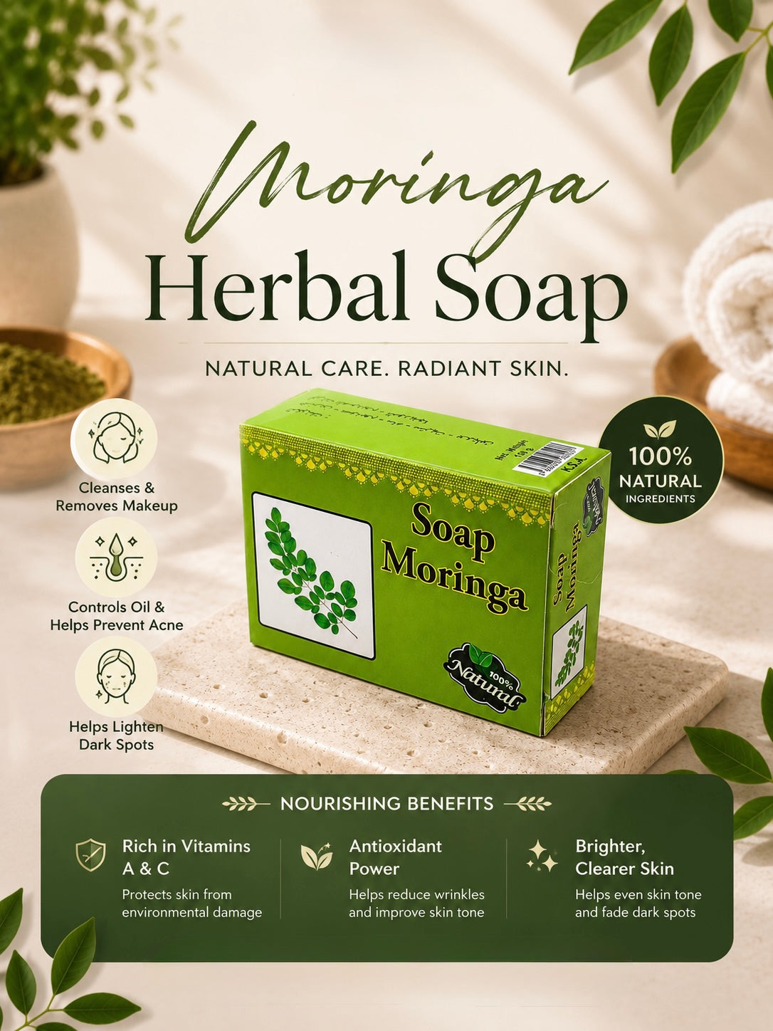 Moringa Herbal Soap