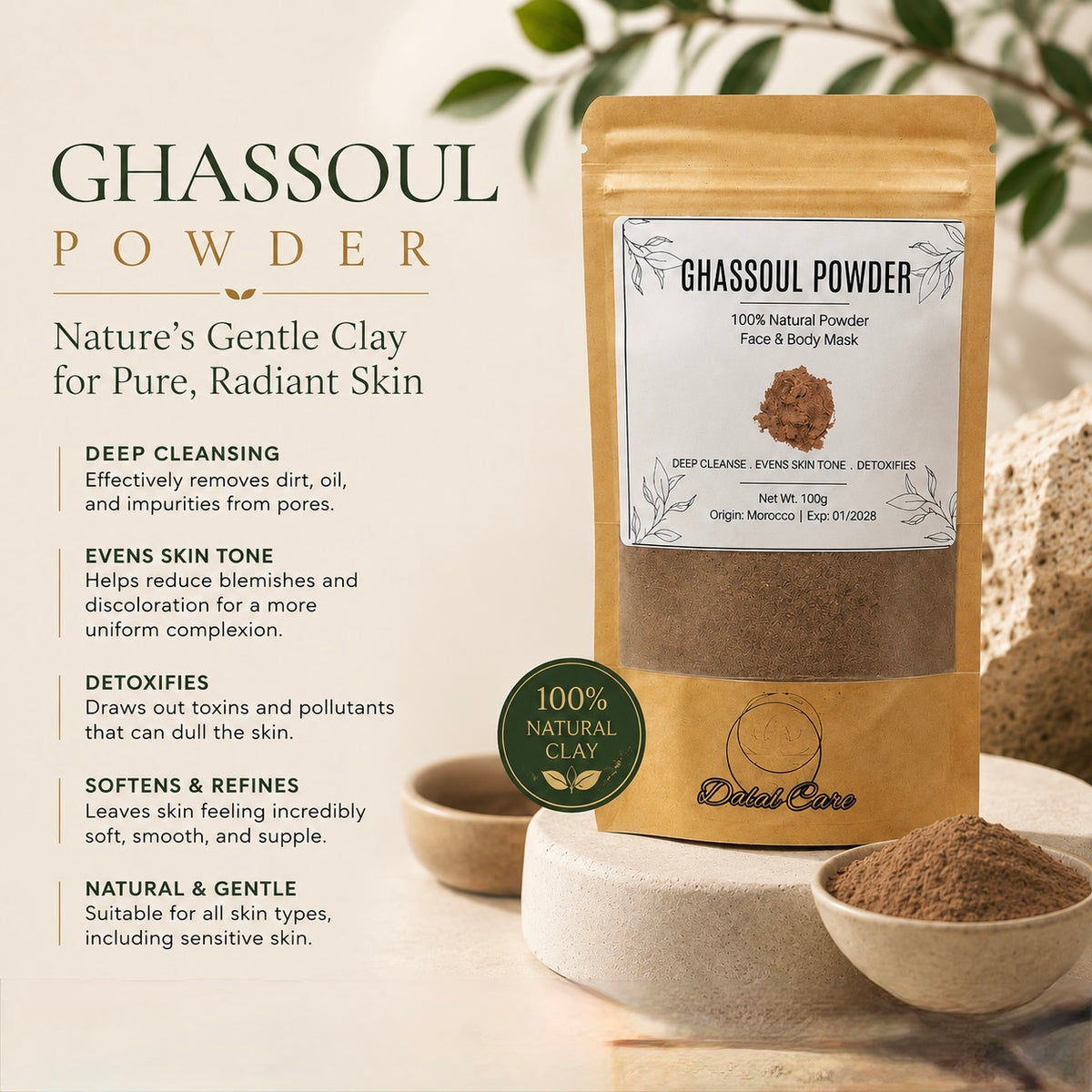 Ghassoul Powder Face and Body Mask