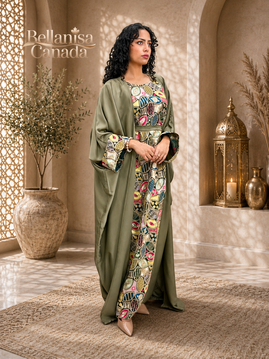 Abaya Khulud Green