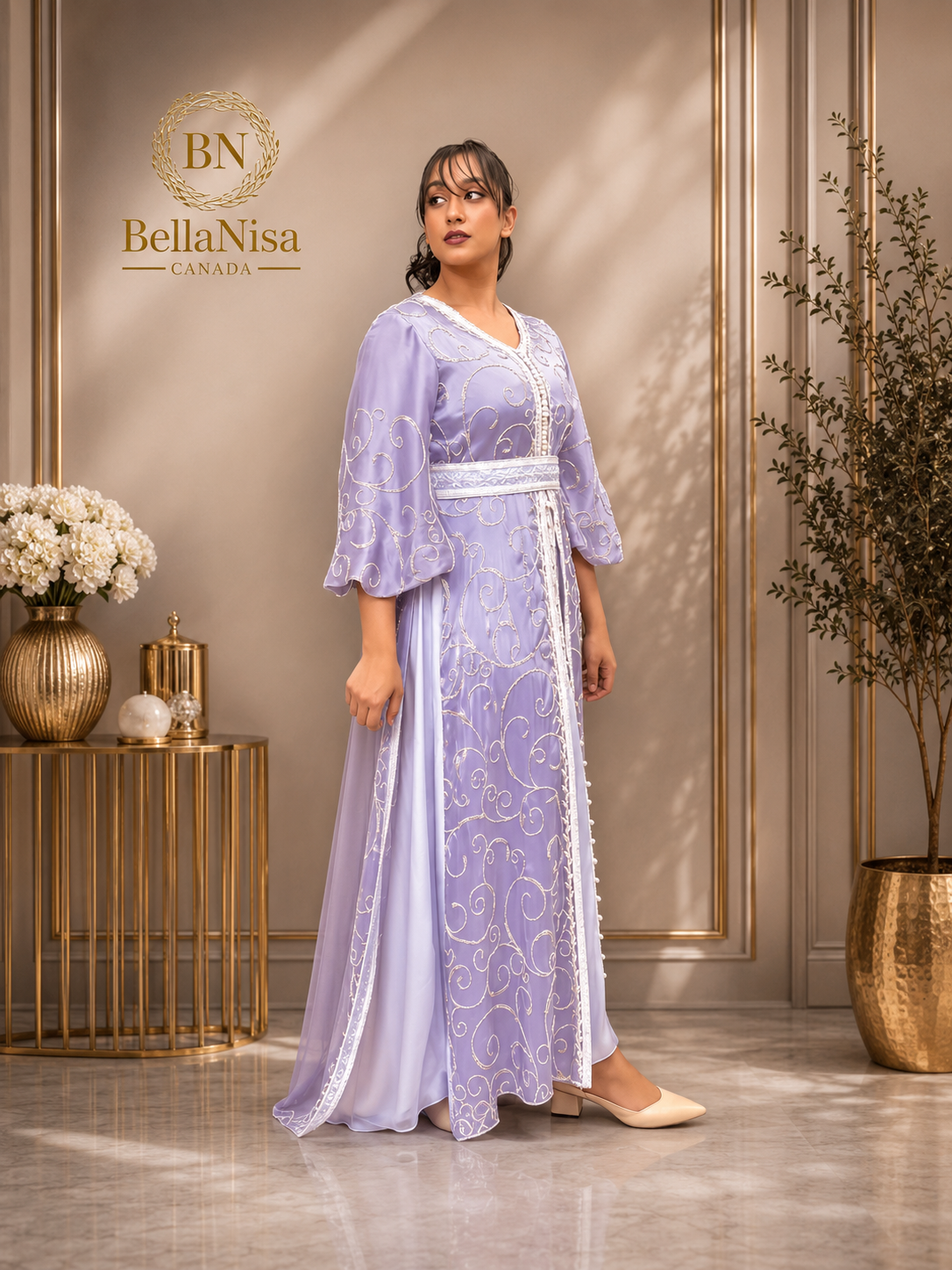Taha Kaftan Lavender