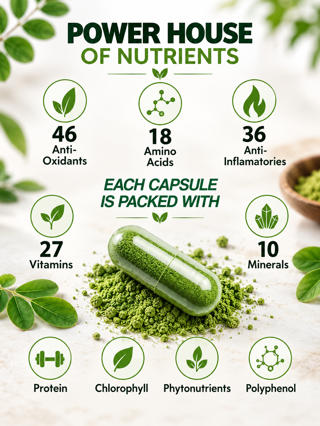 Moringa Powder Capsules