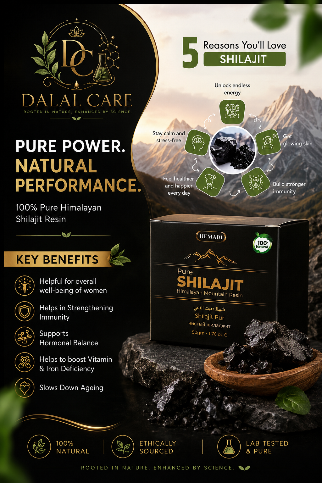 Pure Shilajit Himalayan Resin