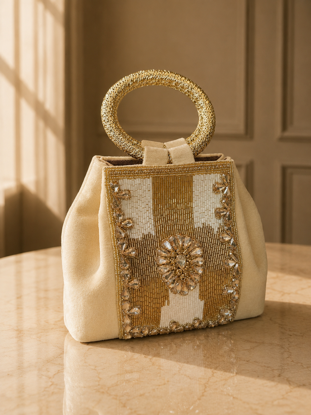 Luxury HandMade Bag Cream