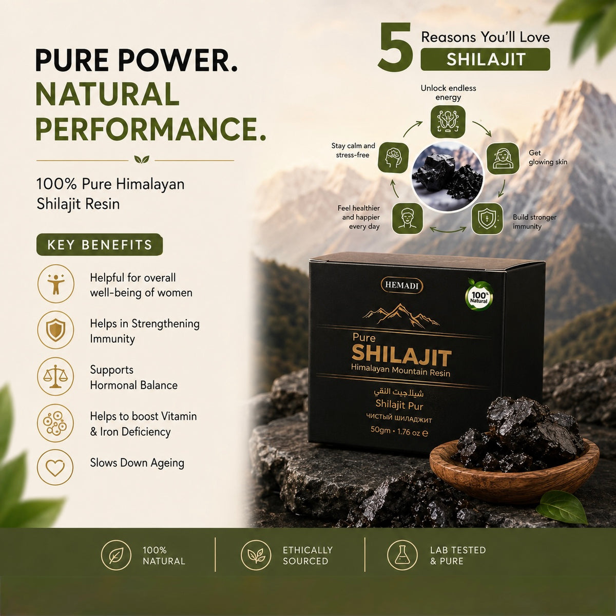 Pure Shilajit Himalayan Resin