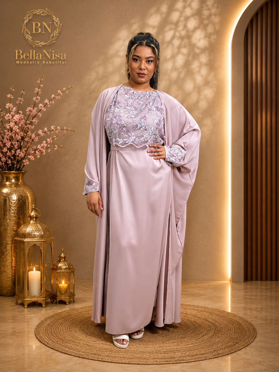 Abaya Blush Pink
