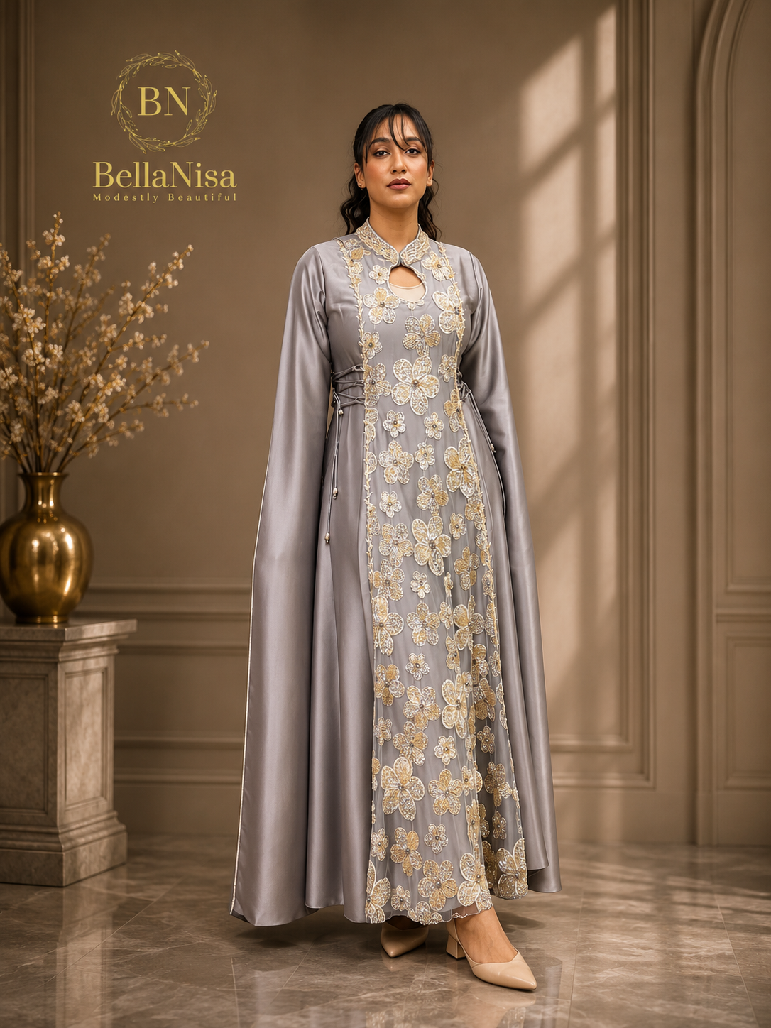 Tahami Kaftan Metallic