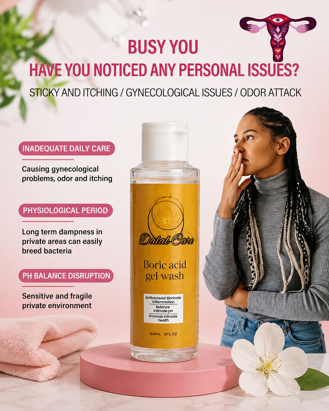 Boric Acid Intimate Wash