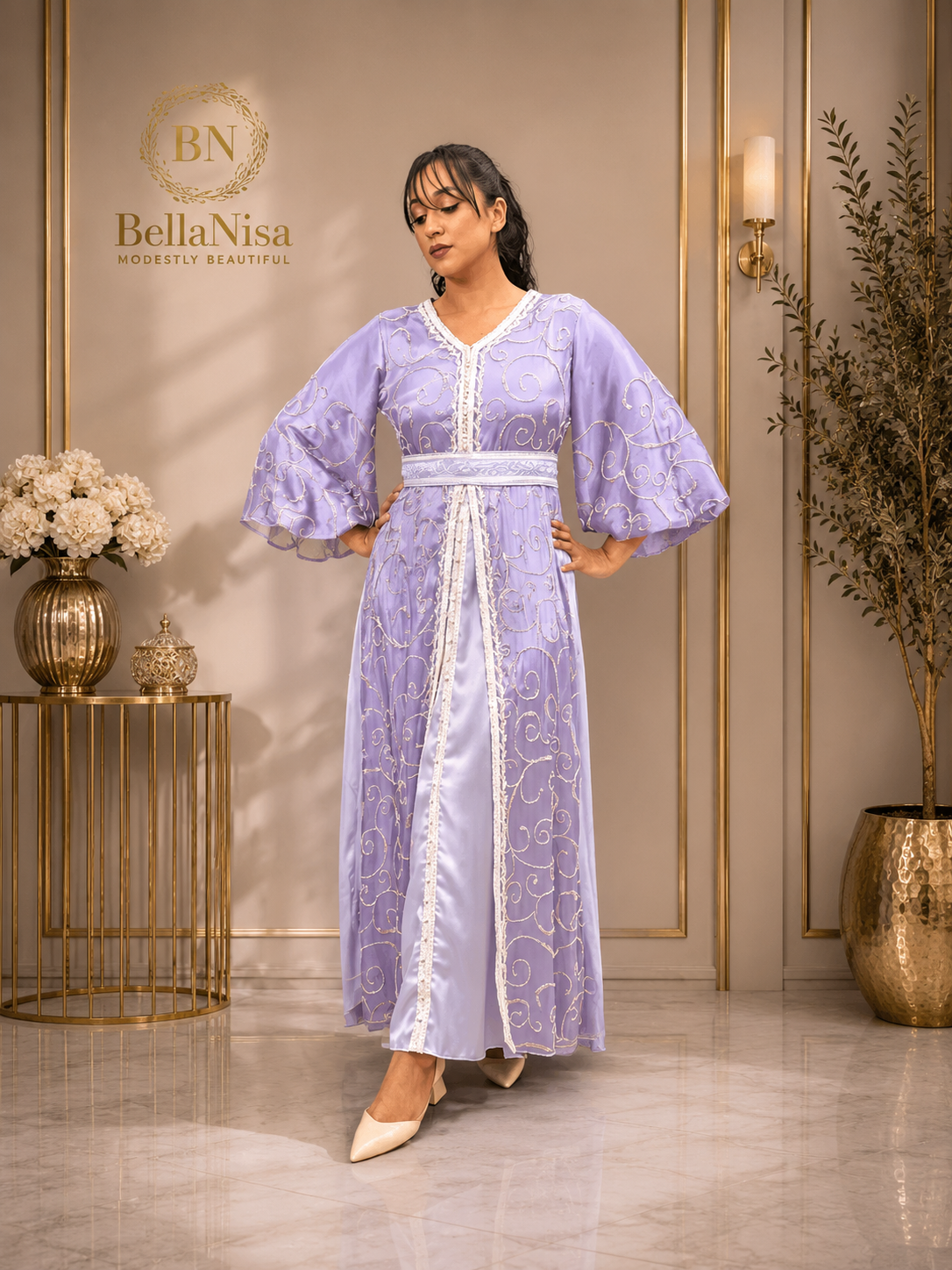 Taha Kaftan Lavender