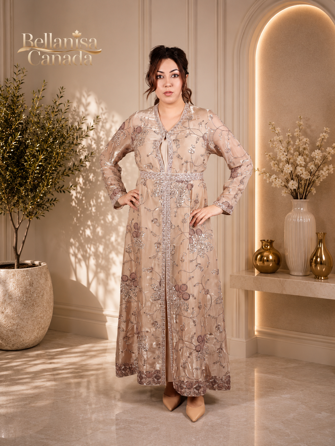 Thiya Kaftan Beige