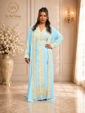 Abaya Embroidered Blue