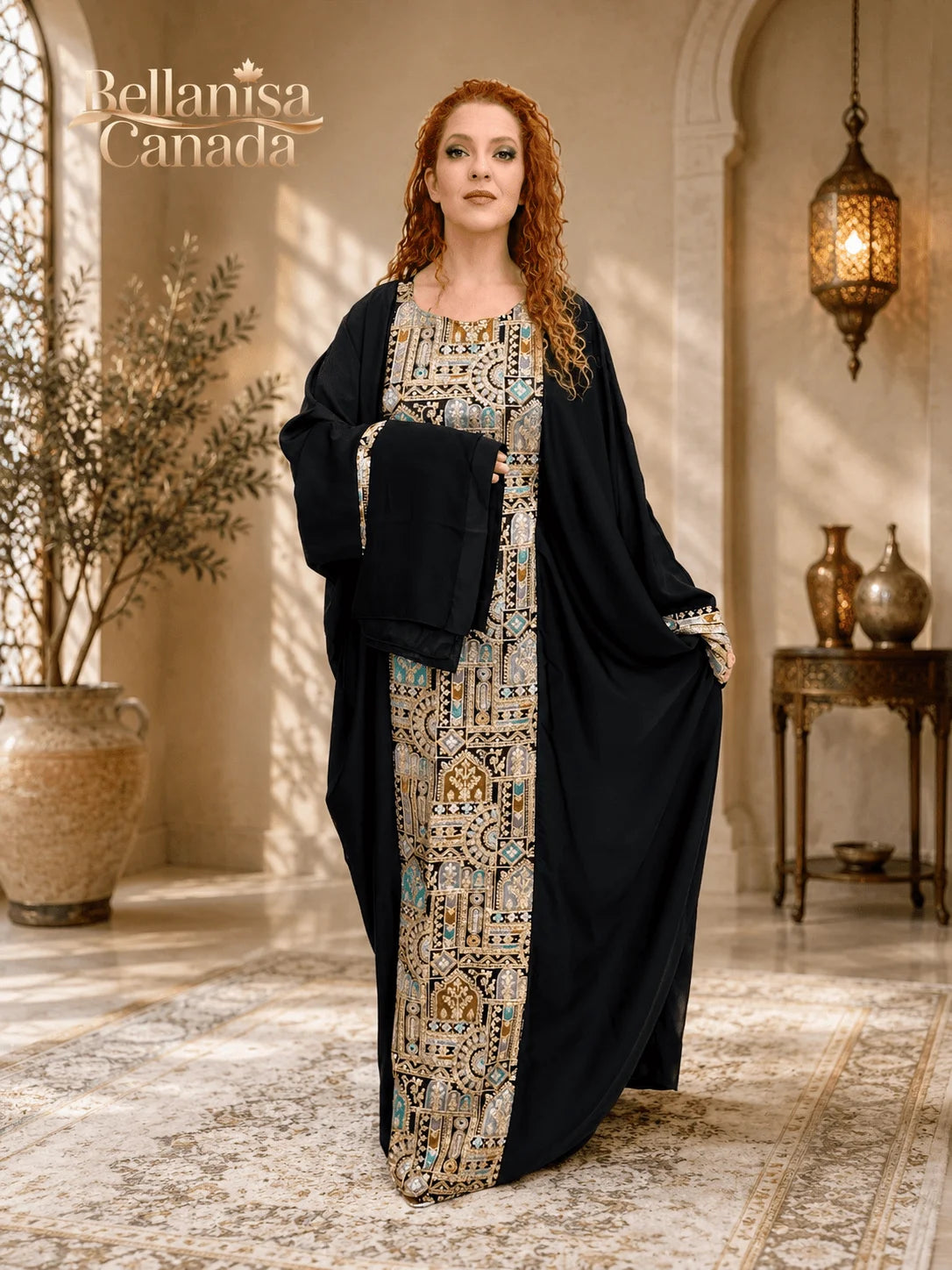 Abaya Pashmin Black