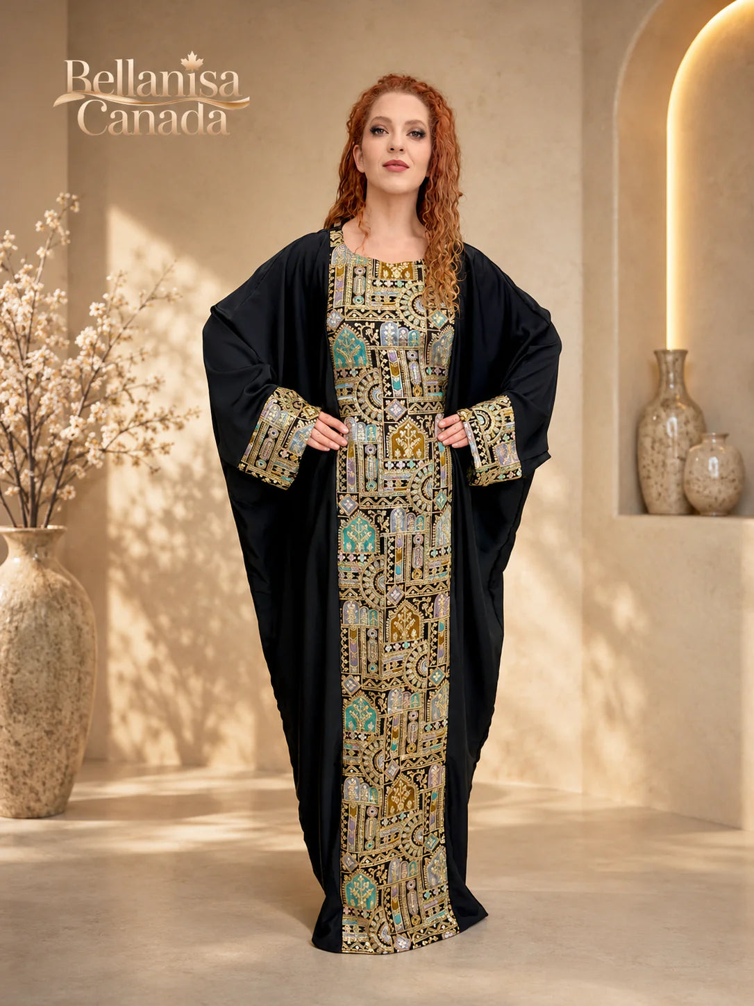 Abaya Pashmin Black