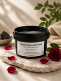 Morrocan Black Soap with Rose Oil.