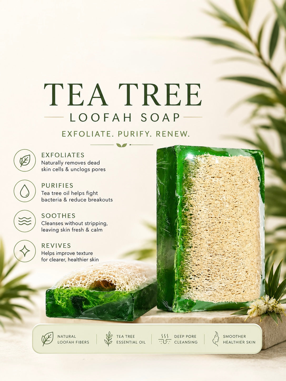 Tea Tree Loofah Soap