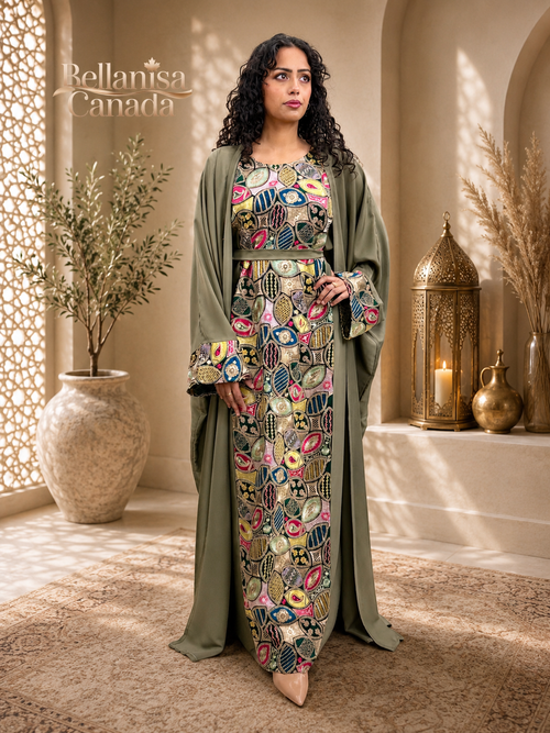 Abaya Khulud Green