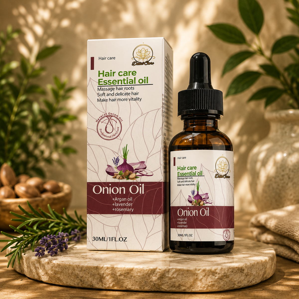 Onion Oil with Argan, Rosemary and Lavender