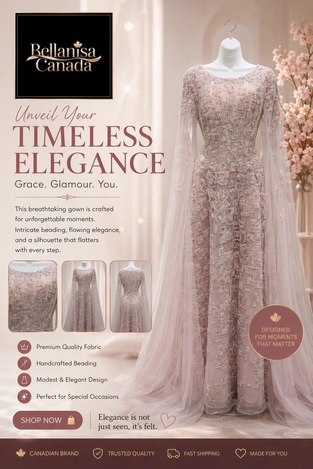 Fleur Gown Pink