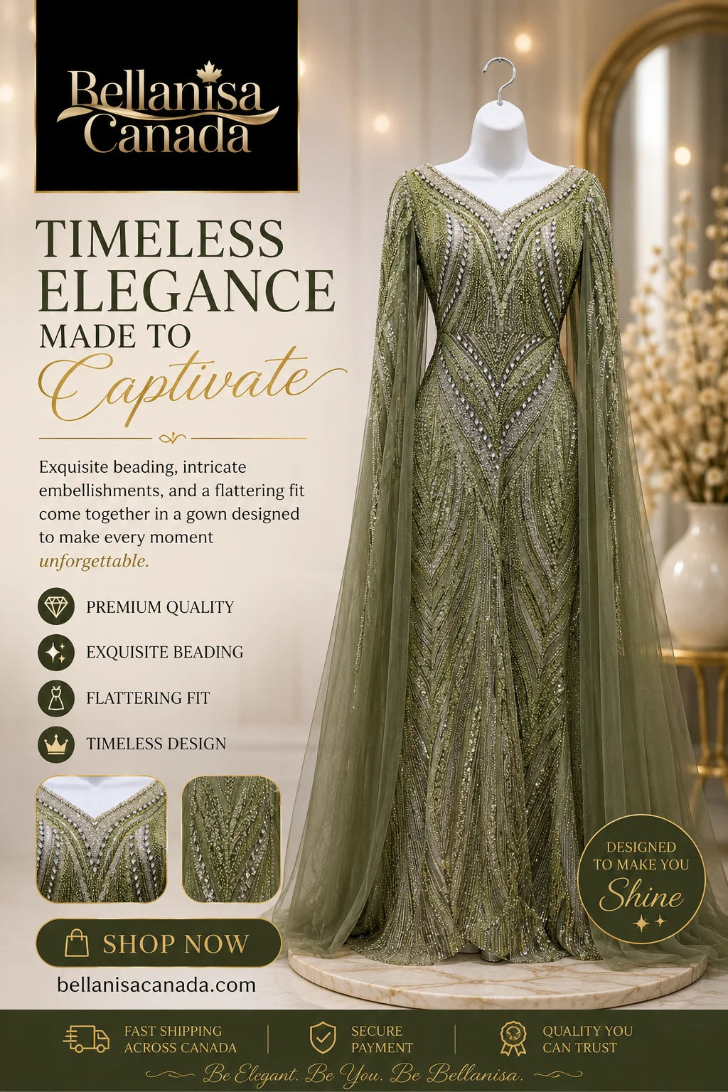 Fleur Gown Sea