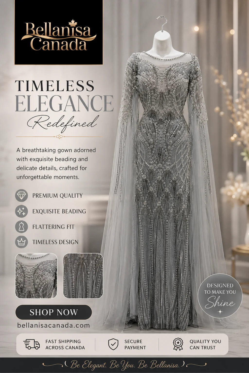 Fleur Gown Silver