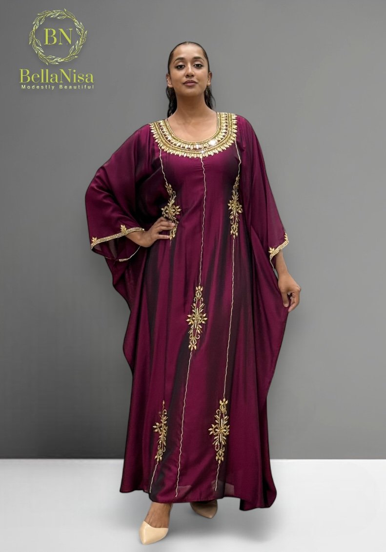 Lamsa Kaftan Cherry