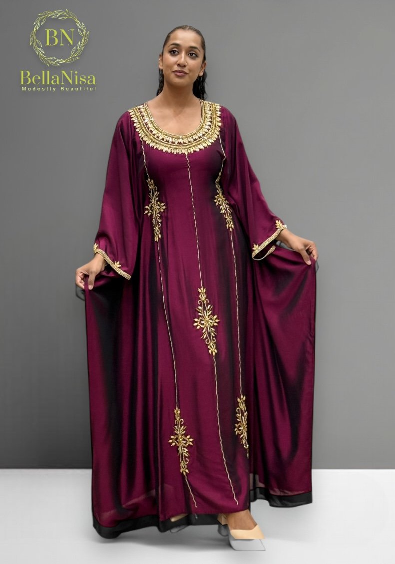 Lamsa Kaftan Cherry