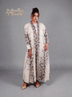 Printed Abaya Cream