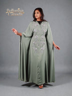 Fahima Kaftan Abaya Sage