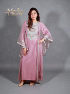 Bisht Cape Kaftan Pink