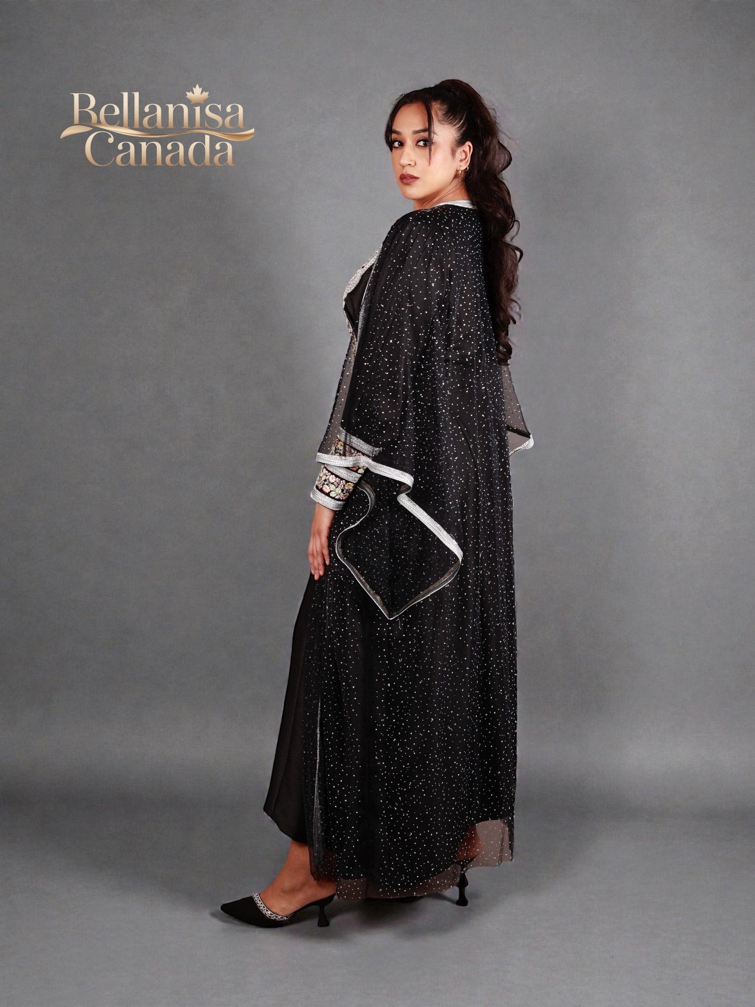 Bisht Cape Kaftan Black