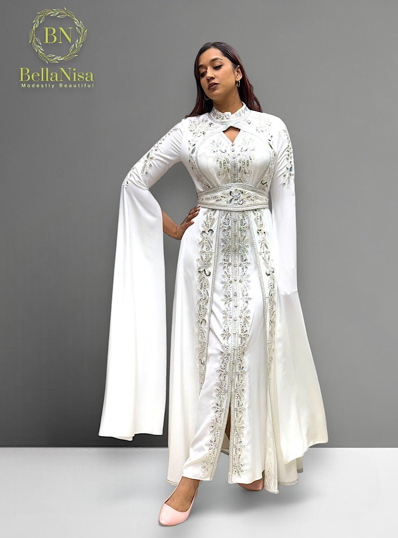 Maitha Morrocan Kaftan White