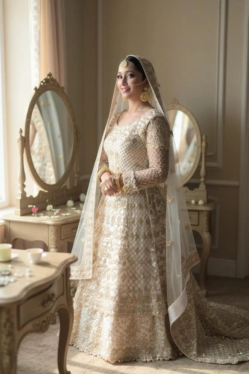 Siham Zardosi Off White