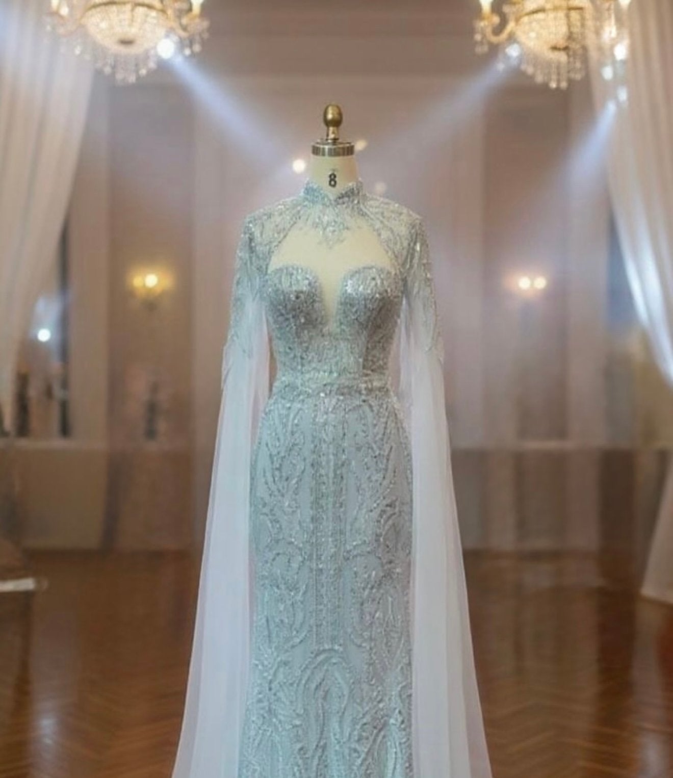 Selena Bespoke Gown Sky Blue