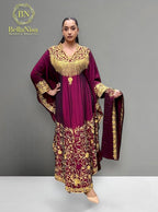 Humera Kaftan Maroon