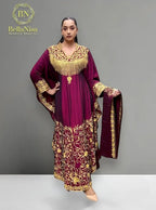 Humera Kaftan Maroon