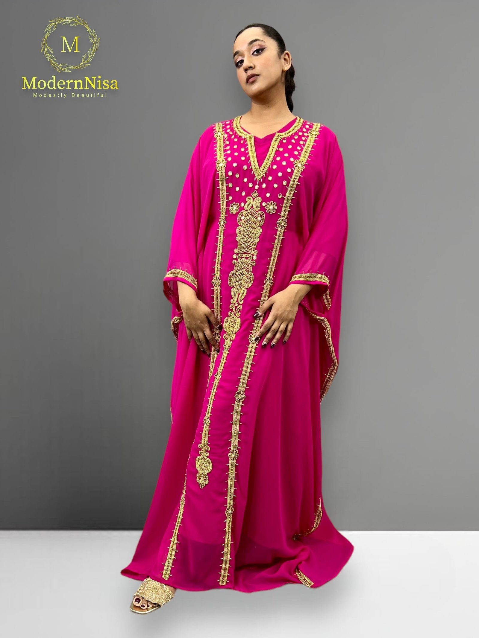 Friyal Kaftan Fuchsia