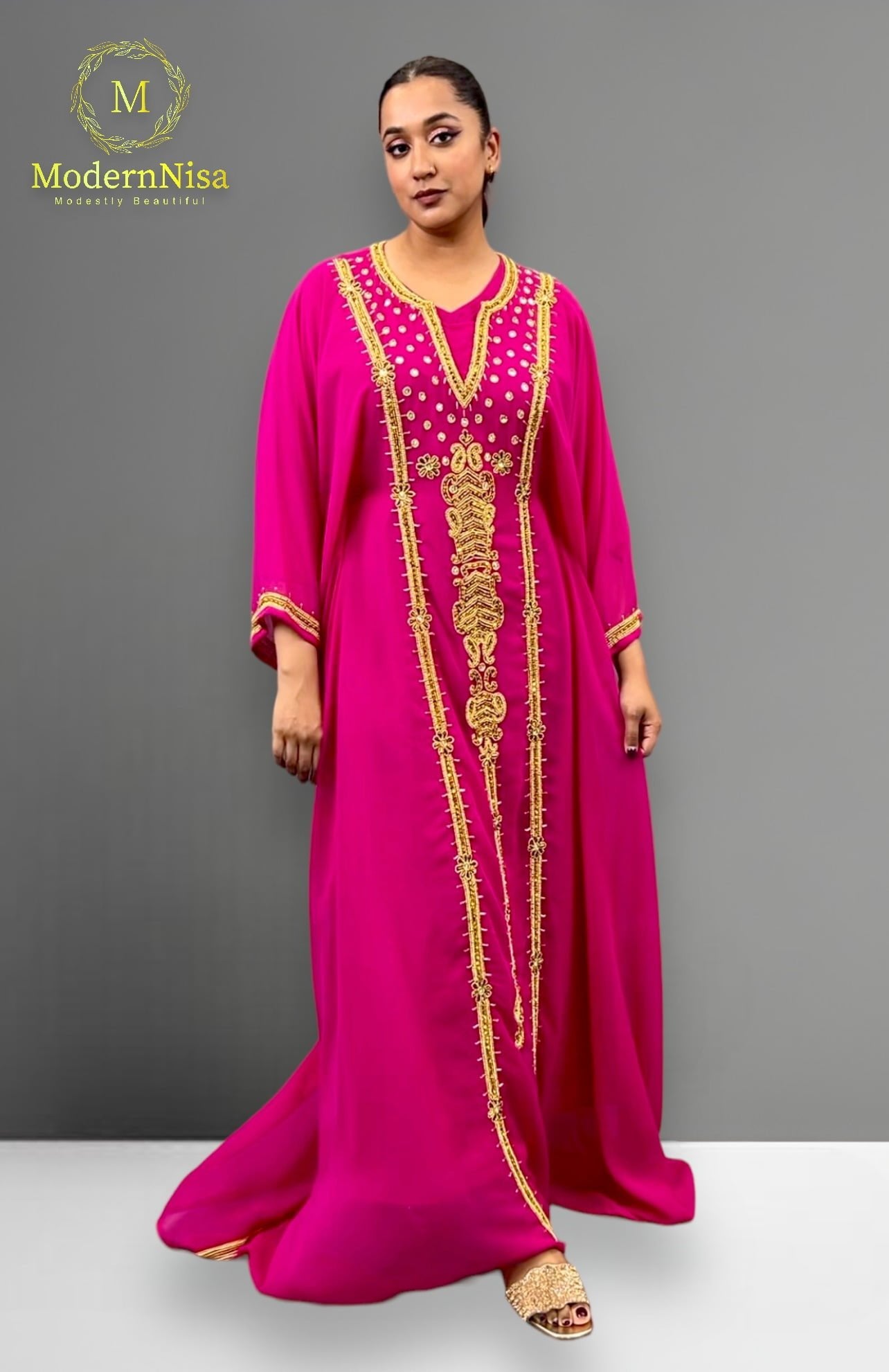 Friyal Kaftan Fuchsia