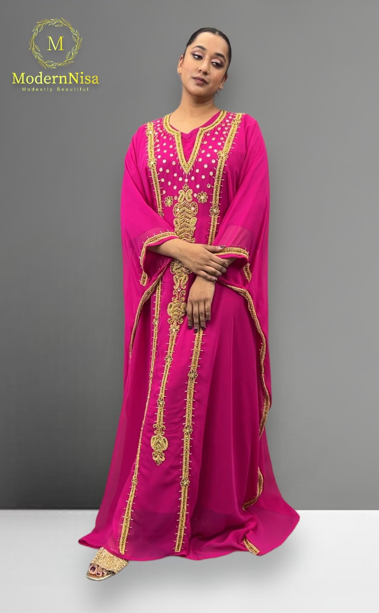 Friyal Kaftan Fuchsia