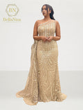 Ariel Evening Gown Beige