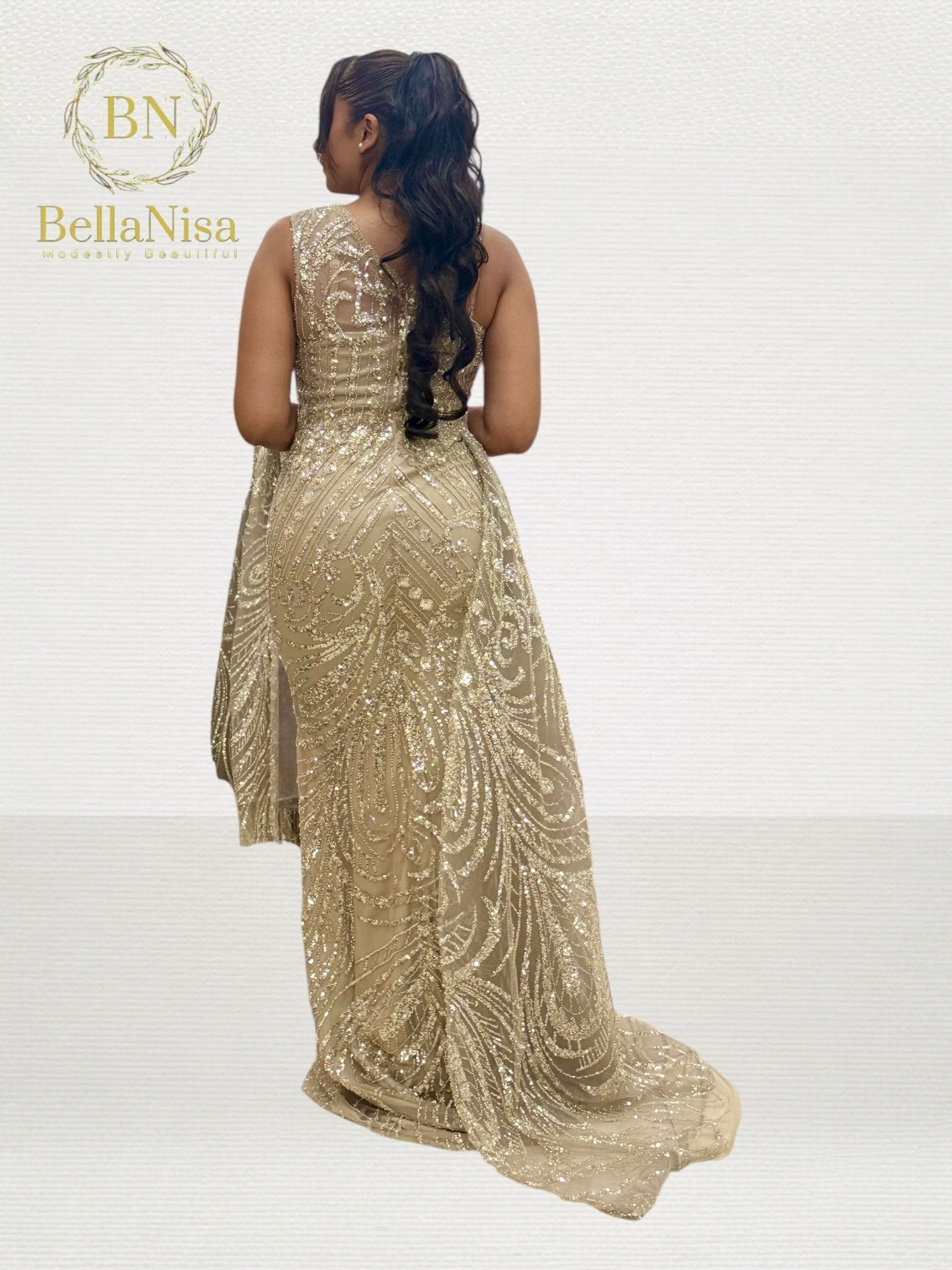 Ariel Evening Gown Beige