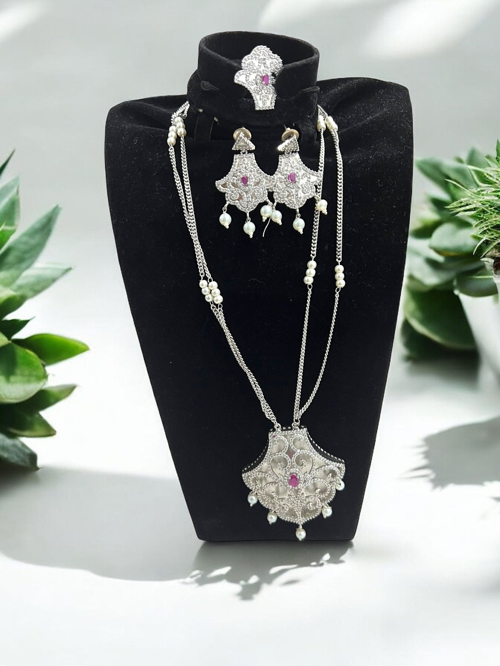 Choker Jewelry Silver Set