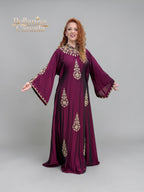 Neela Abaya Kaftan Plum