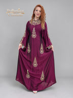 Neela Abaya Kaftan Plum