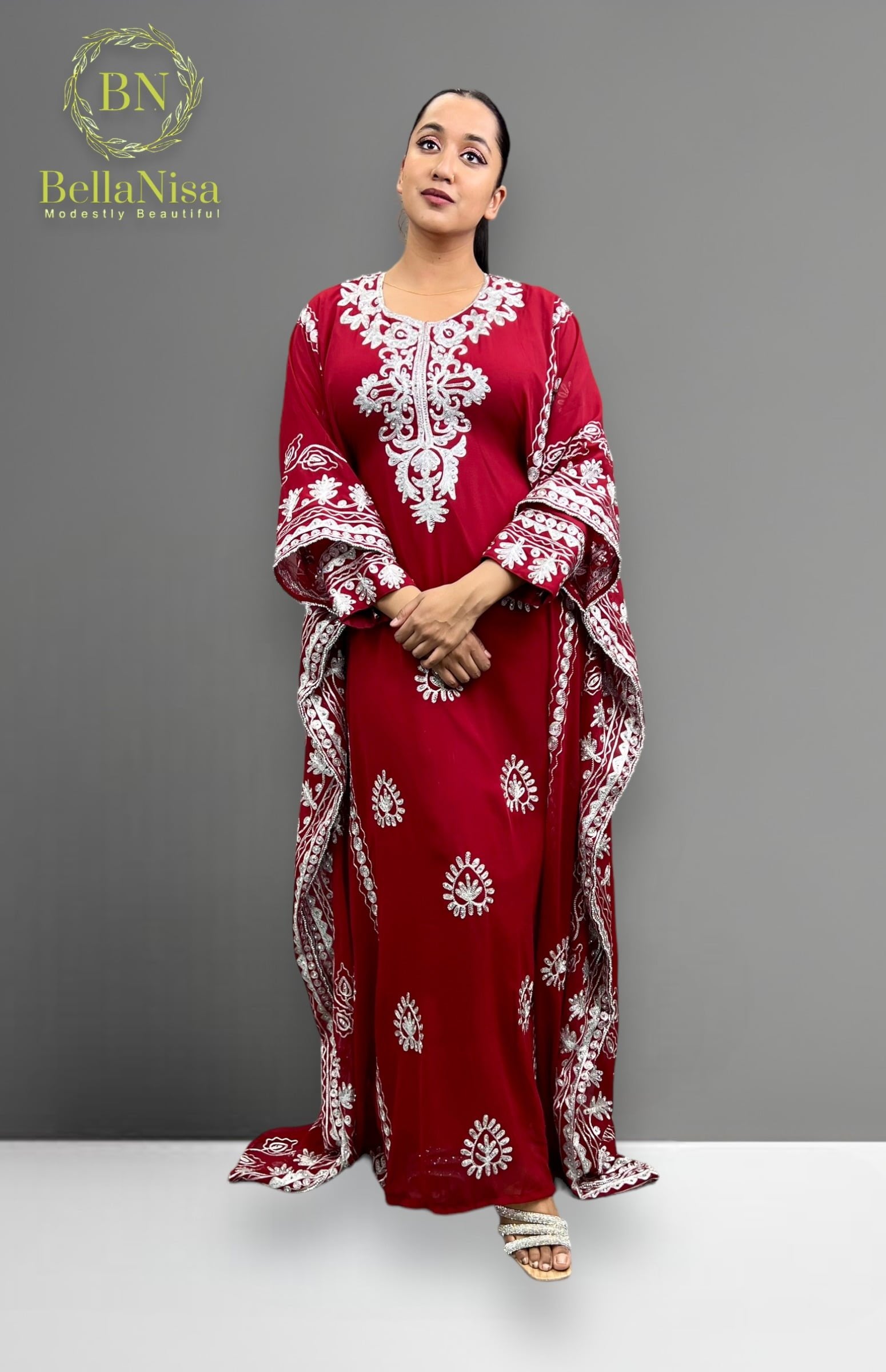 Jihan Kaftan Red