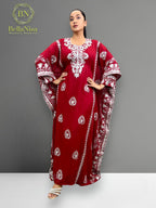 Jihan Kaftan Red